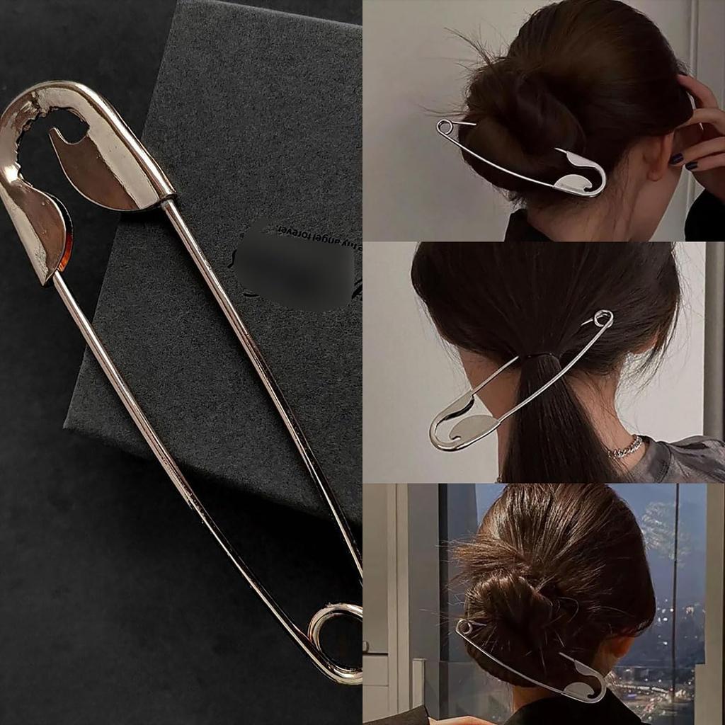 2PCS Bun Pins for Hair Stylish, U Pins for Hair Stylish, Hair Pins for Secure Hair Styling, Set of Two Hair Accessories for Women, Durable and Reus