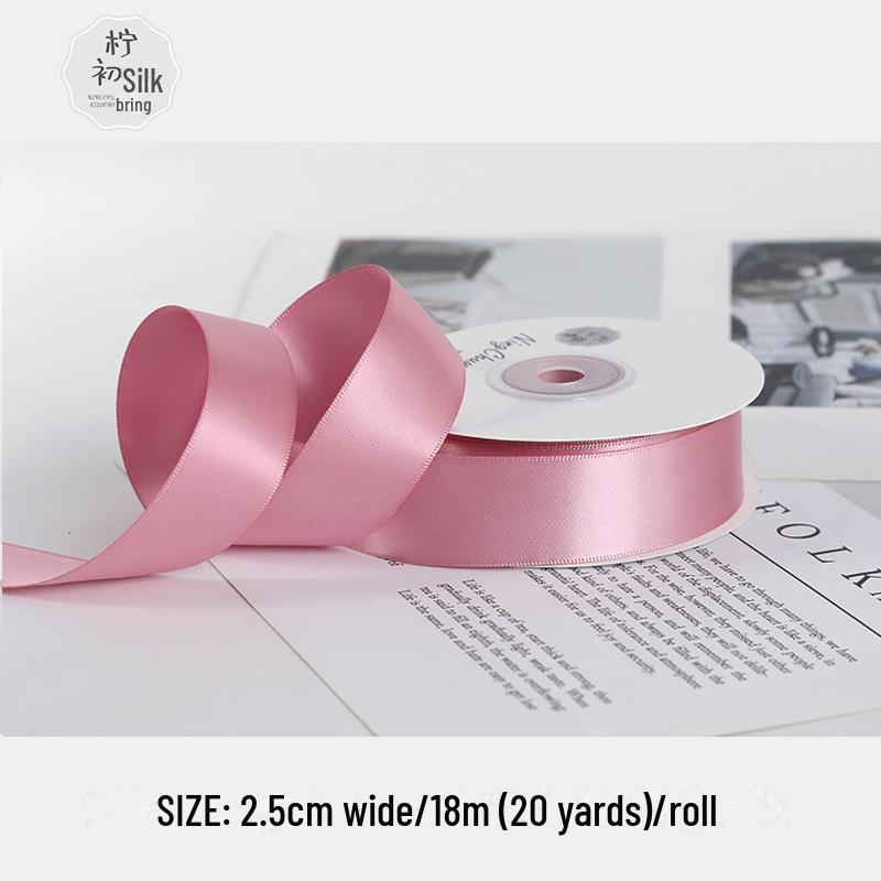 

Двостороння поліестерова стрічка з шифруванням 2,5 см для весільних бантів та упаковки подарунків високого класу