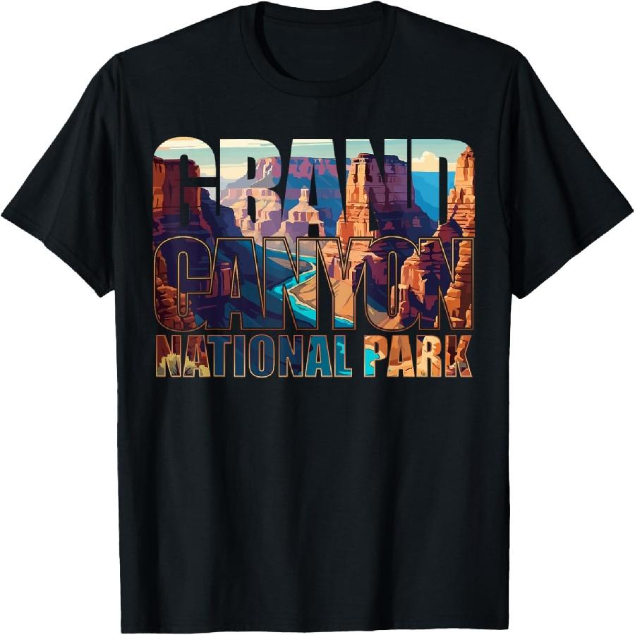 

Grand Canyon National Park Hiking Souvenir Arizona Bold Text T-Shirt XXXXXL чорний