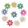 10pcs Flower Shape Rhinestone Buttons Exquisite DIY Sew On Rhinestone Buttons for Crafts Clothes