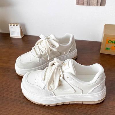 Platform Breadboard Shoes Women's Spring New Niche Design Sense Original Girl Versatile White Shoes