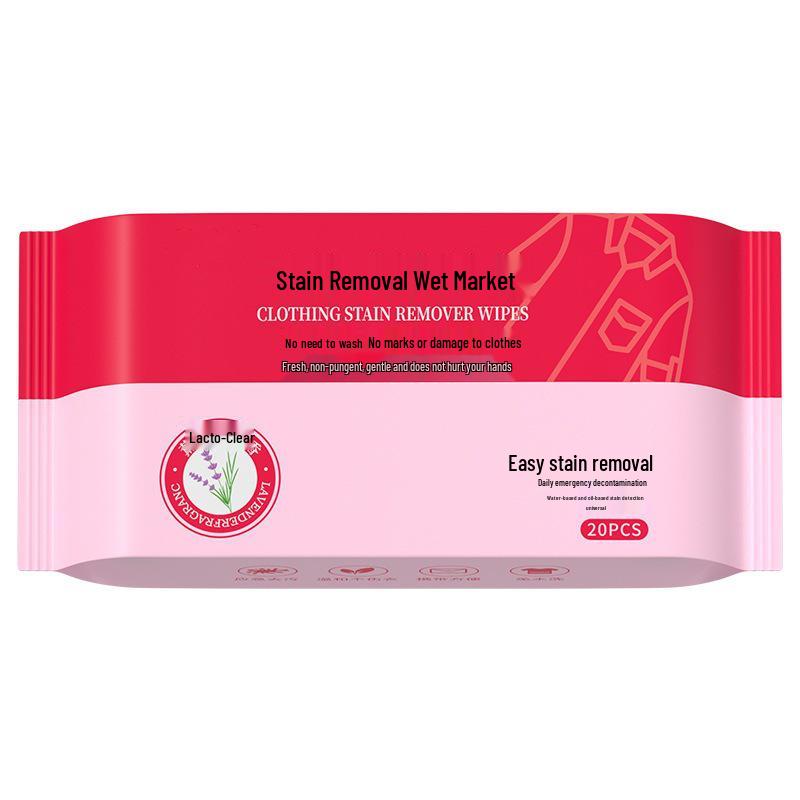 Lingettes Détachantes Portables Sans Rinçage pour Vêtements en Duvet - 20 Lingettes pour le Nettoyage d'Urgence des Taches sur les Vêtements