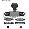 Dash Cam For Car 4 Channel Dash Camera Front Rear Left Right Recorder 1080P High Definition With 32G Card Reversing Image