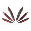 6 Stück Frontstoßstange Diffusor Flossen Carbonfaser-Stil Seiten Canards Lippe Dekoration Karosserie Spoiler Universelle Passform