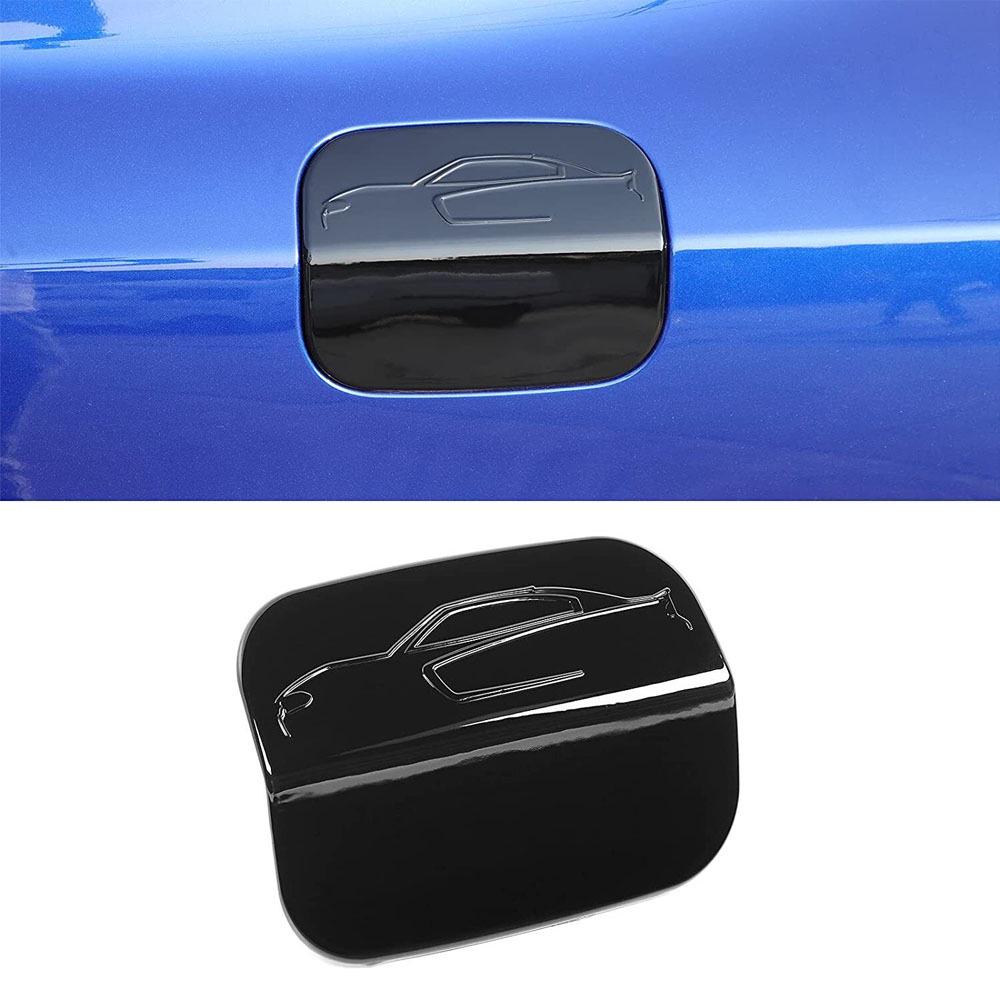 Gloss Black Front Bumper Protective Sticker for 2015-2021 Dodge Charger Fuel Cap