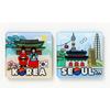 Artbox “Korea Seoul 2” Ímã de Acrílico Conjunto de 2 Peças & “Noiva e Noivo 2” Ímã de Acrílico Conjunto de 2 Peças.