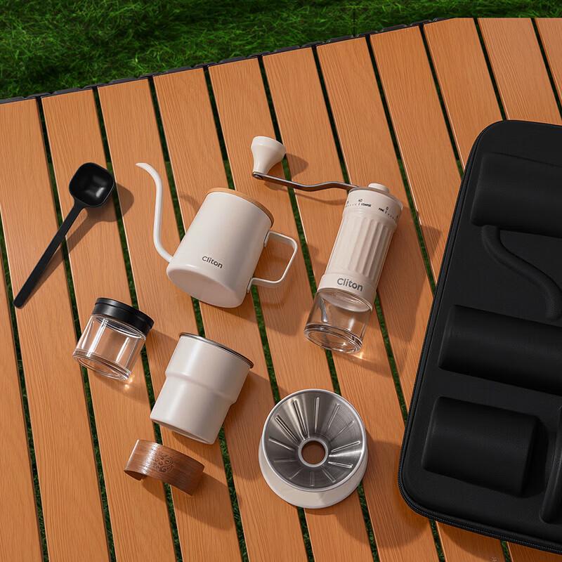 Cliton Hand Coffee Grinder Pour-Over Set