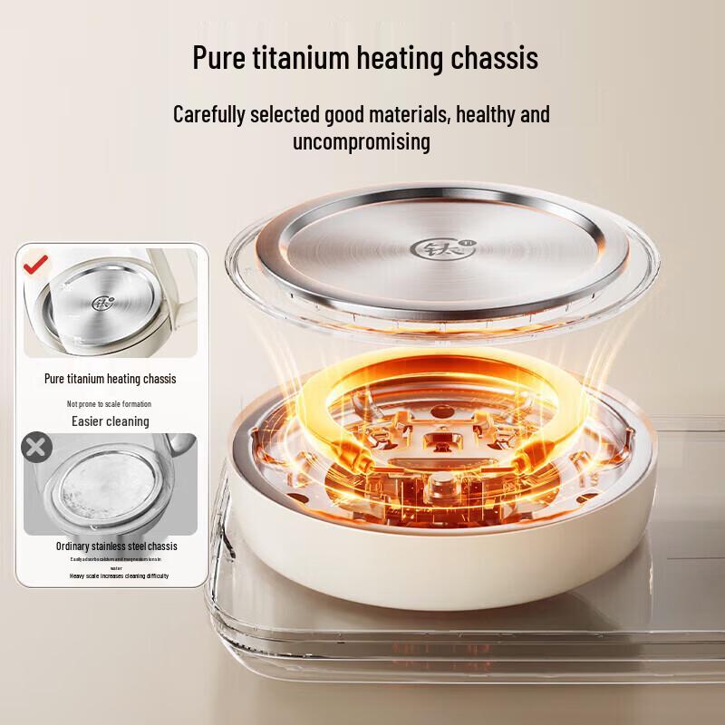 Bear Smart 1.5L Wellness Kettle with Pure Titanium Heating CN plug (adapter included)