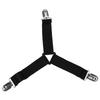 4pcs Adjustable Triangle Bed Mattress Sheet Holder Straps Clips Grippers Fasteners (Black)