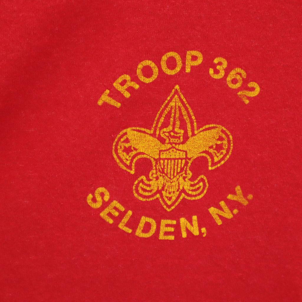 JERZEES 80s Made In USA Vintage Boy Scout Short Sleeve T-shirt XL Red Men's Used