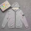 Bluza z kapturem rozpinana z haftem kamieniami – Casualowa gładka bluza sportowa – Unisex