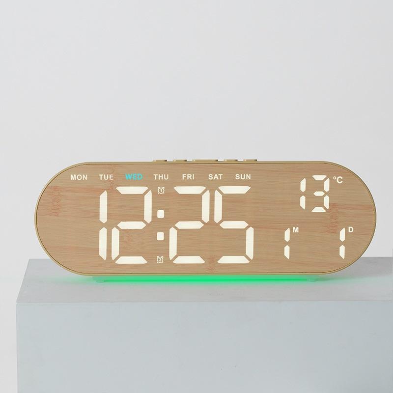 Electronic Clock Hotel Desk Clock LED Ambient Light Alarm Clock Desk Clock GH8011 Plastic Decoration Ambient Alarm Clock