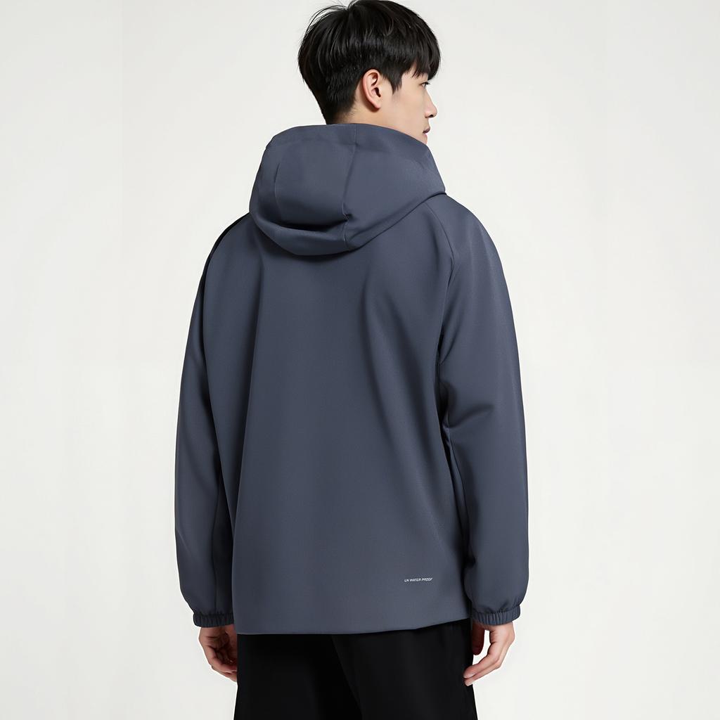 Li-Ning Minimalist Letter Brand Logo Loose Windbreaker Hoodie Men Outerwear AFDVJ19-2