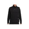 Solid Color Casual Asymmetric Zipper Logo Print Stand Collar Vest Men Vests Black CZ9265-010