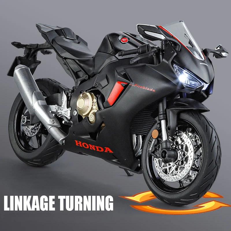 1:9 Honda CBR 1000RR-R FIREBLADE SP Toy Motorcycle Model Music Light Alloy Diecast Vehicle Model Toys Essential Ornaments