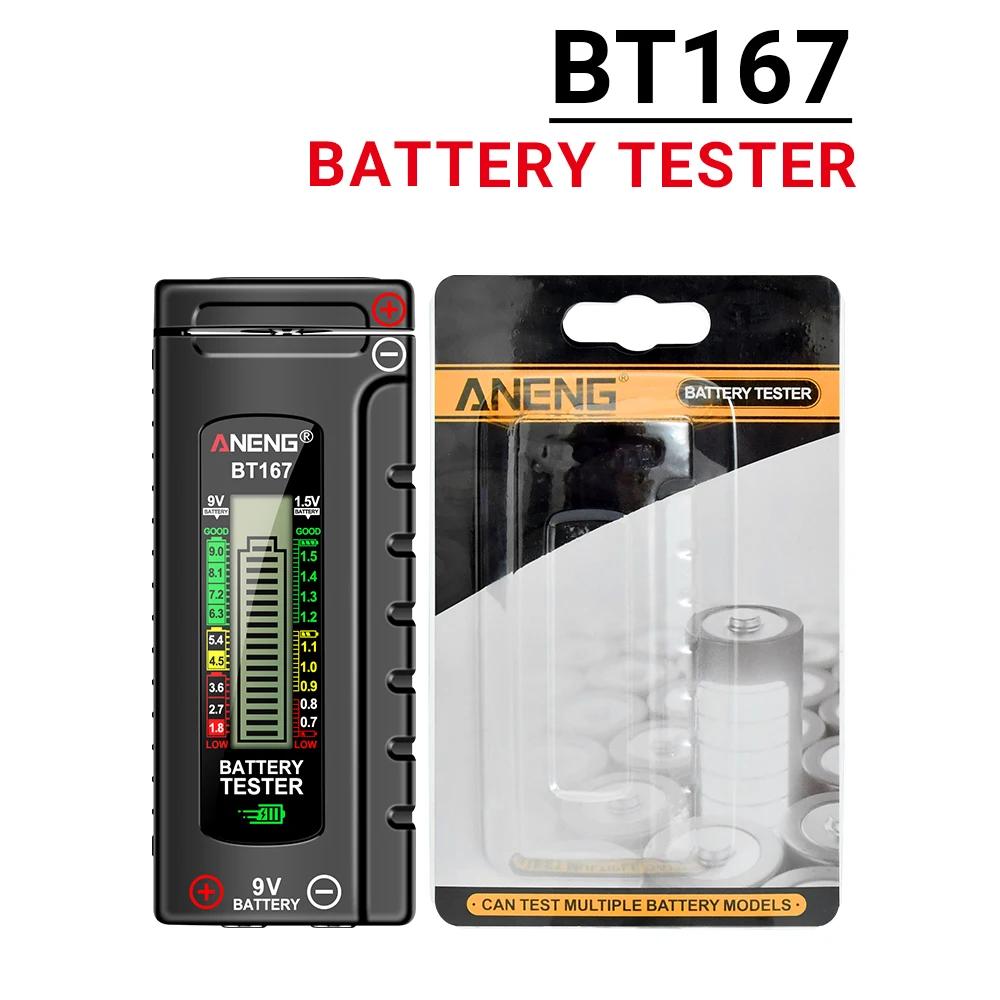 

BT167 BT169 Digital Battery Testers Detector Multifunctional Quickly Measure Battery AA/AAA/C/D/9V/1.5V Button Cell Measurement