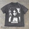 T-shirt Estiva Vintage OBSESSION 2026, Maglietta Grafica con Nikki Accigliato, T-shirt Horror Gotico
