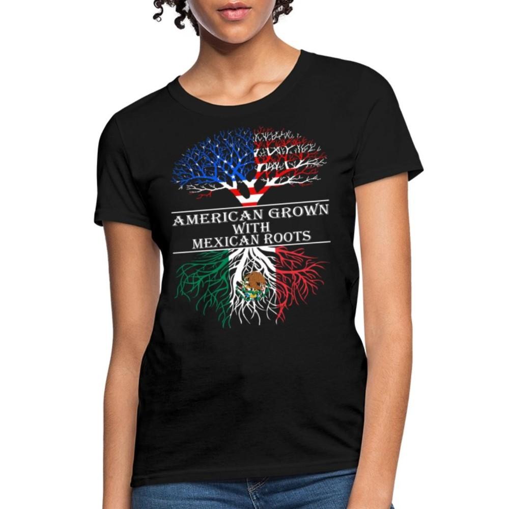 

American Grown With Mexican Roots Women s T-Shirt M