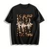 Leopard Print ECG Nurse Themed Casual Tee Comfortable Medical Style Top Pure Cotton T-shirt