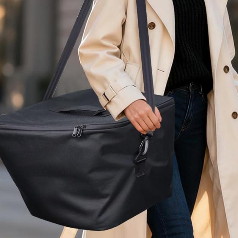 Custom Fit Frunk Storage Bin Set For Collapsible Insulated Bags With Carrying Handles For Groceries Road