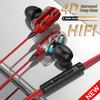 3,5-mm-Kabel-Kopfhörer Geräuschunterdrückung In-Ear Sport-Ohrhörer Dual-Treiber Bass Stereo Gaming-Headset HiFi-Musik-Ohrhörer mit Mikrofon