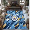 Manchester City Printed Flannel Area Rug Non Slip Soft Polyester Floor Carpet Indoor Decor Mat for Bedroom Living Room Sofa