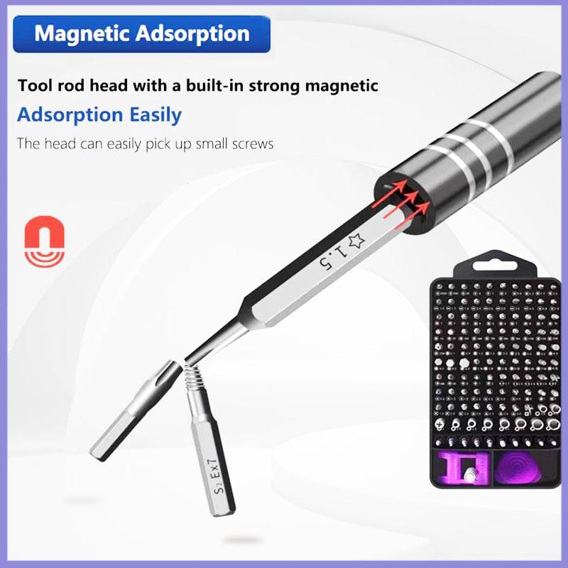 115-in-1 Multifunctional Screwdriver Set with ABS Plastic and Nickel-Plated Steel Tools