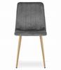 Lava Chair - Dark Gray Velvet / Wood Color Legs X 2
