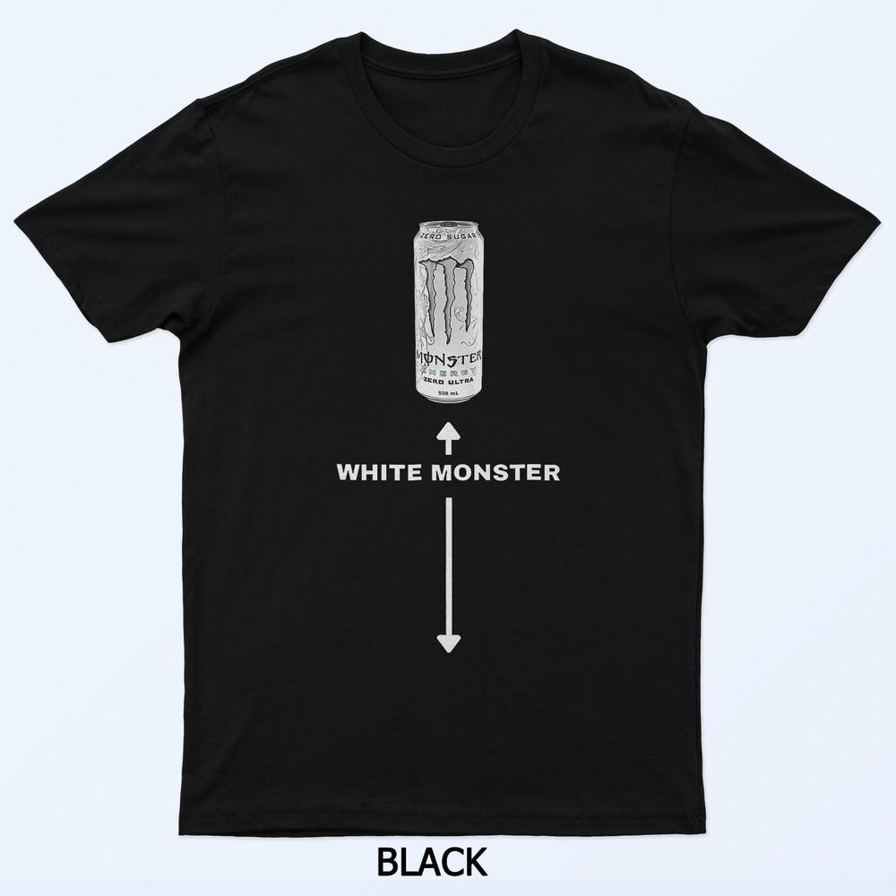 

White Monster Funny Joke Man Friends Tees T-Shirt S