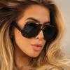 Oversize Okulary Przeciwsłoneczne Aviator Damskie Moda Panterka Duża Oprawka Okulary Przeciwsłoneczne Męskie Retro Outdoorowe Okulary do Jazdy UV400