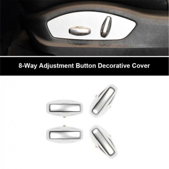 For Porsche Cayenne -2024 Seat Adjustment Button Cover Trim Silver Sticker