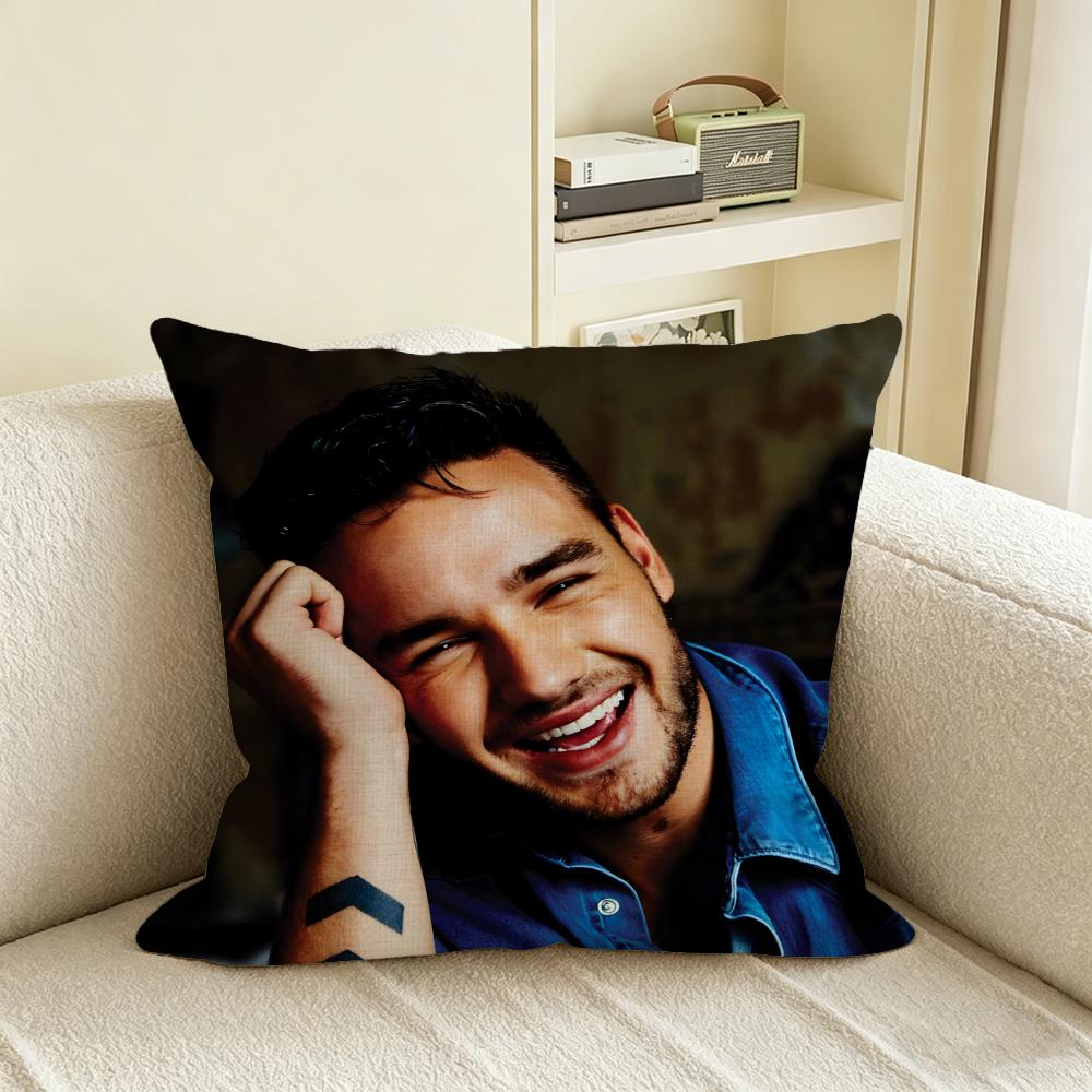 L-Liam Payne Cushion Cover Natural Linen Pillowcase Set, All-In-One Decor For Sofa, Bedroom & Chair