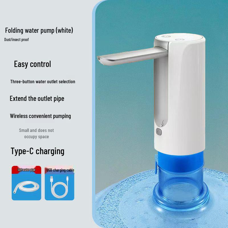 Electric Folding Water Dispenser: Automatic Rechargeable Hand Pump for Bottled Water