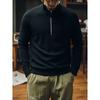 Merino Wool Tencel Lyocell American-Style Light Luxury Half-Zip Stand Collar Sweatshirt for Men, Spring and Autumn Foreign Trade Men's Casual Jacket