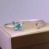 Fashion Small Animal Hand Ornament Bangle Simple Elegance for Women Inlay Drill Butterfly for Daily Wear Fashion Accessory Party