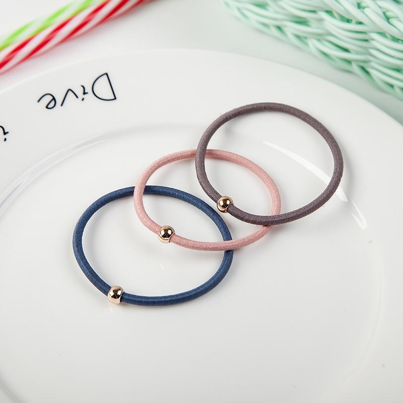 

Multicolor Single Bead Hair Tie Band Accessory