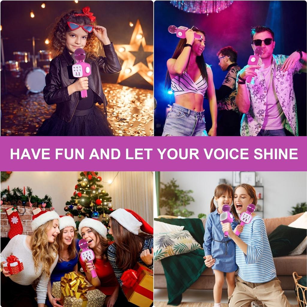 Microphone for Kids, Voice Changing Karaoke Micorphones Boys Girls Gifts for Kids Party Singing Microphone