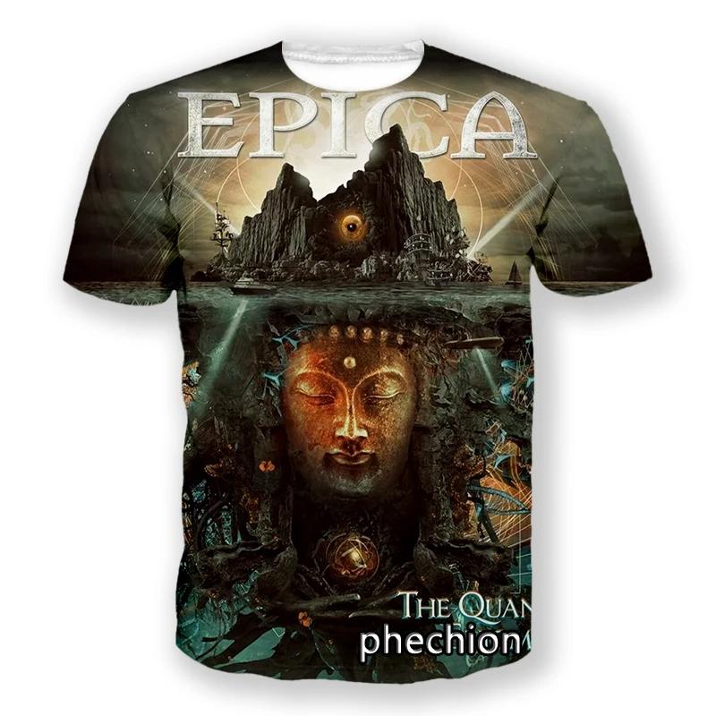 Popolare T-shirt Sinfonica Metal EPICA Stampata 3D per Uomo/Donna Estiva Hip Hop Tendenza Manica Corta Maglietta Oversize Girocollo Y2k Top