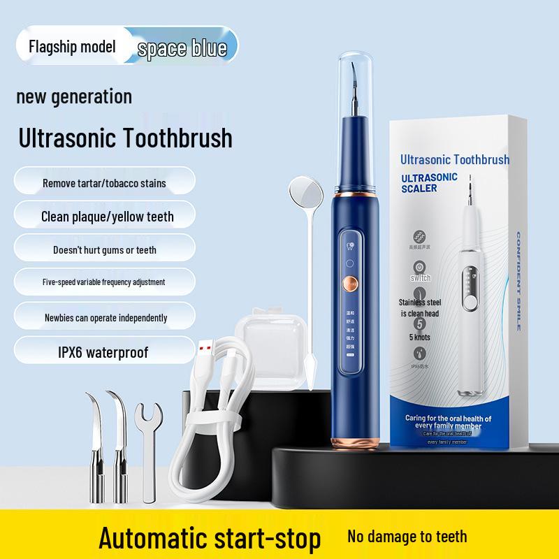 

Ultrasonic Tartar Remover & Teeth Whitening Kit синій