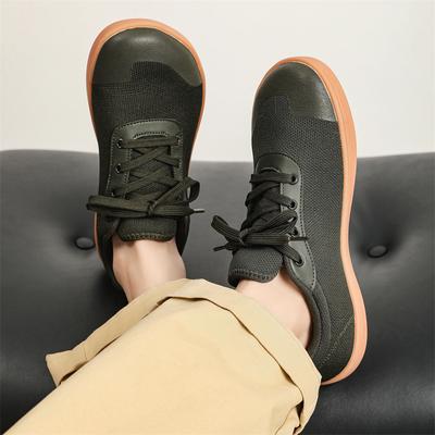 Mode Herren- und Damen-Sportschuhe für breite Füße, leichte atmungsaktive Mesh-Freizeitschuhe, bequeme Schnür-Flats für den täglichen Gebrauch