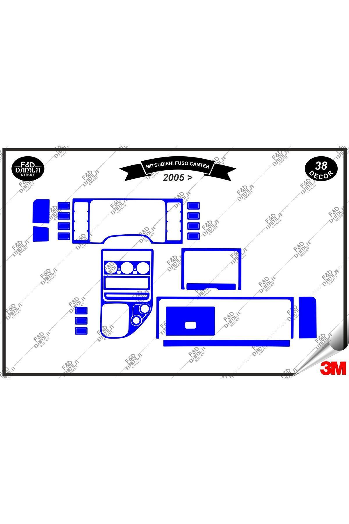 

Mitsubishi Fuso Canter 2005 Torpido Konsol Trim Göğüs Maun Kaplama Set 38 Parça Mavi