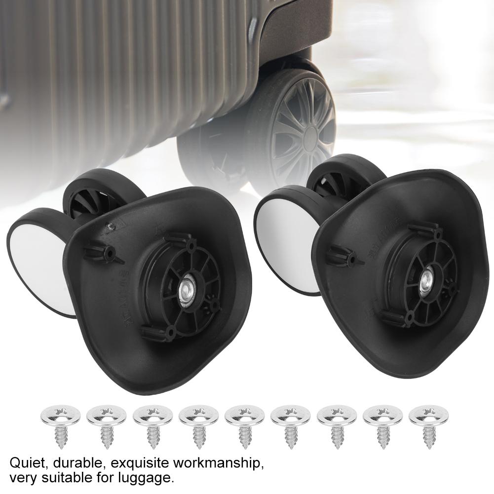 1 Pair Black Luggage Wheel Universal Suitcase Replacement Accessory Outdoor Supplies