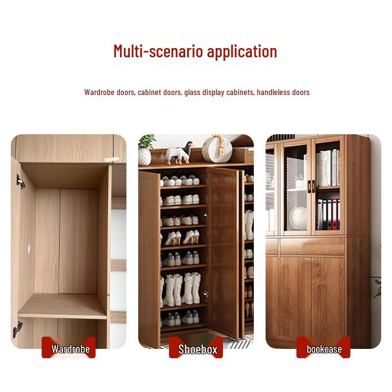 Automatic Double-Headed Magnetic Door Rebounder with Spring-Loaded Self-Closing for Cabinets
