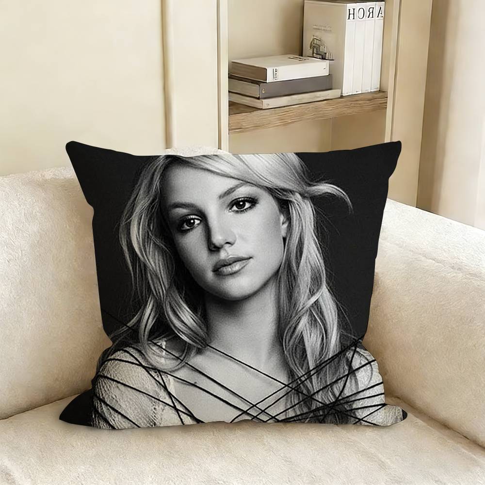 BBritney SSpears Pillow Case Living Room Sofa Cushion Cover Suitable For Home Bedroom Room Decoration