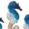 3 Pcs Wood Seahorse Nautical Wall Decor Vintage Sea Life Wall Art Ocean Coastal Lake House Hanging Decoration for Living Room Bedroom