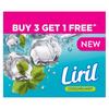 Liril Cool Bathing Bar | Feel The Burst Of Icy Cool Freshness | Pack Of 4 (4X 125G)