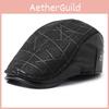 Fashionable Thick Faux Leather Beret Hat For Men With Classic Vintage Appeal