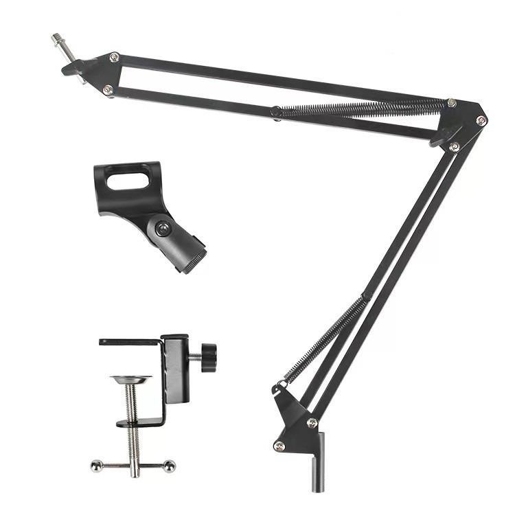 Universal Cantilever Flexible Arm Metal Holder Overhead Tripod Mount for Table Lamp / Microphone with Over length Swing Arm