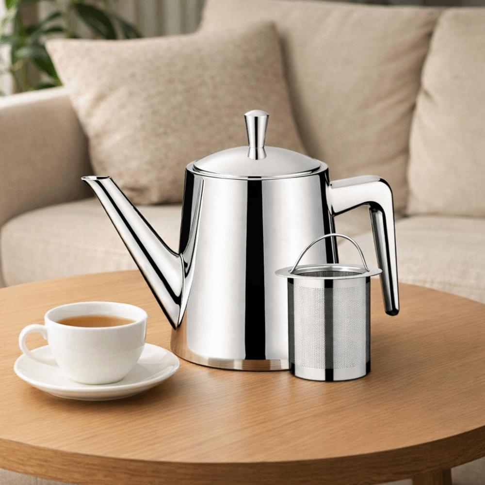 with Filter Tea Kettle Large Capacity Flower Tea Pot Stainless Steel Long Spout Teapot  Stove