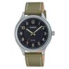 50 Meters Waterproof Fashion Quartz Leather Strap Same Style for Men and Women Black Dial MTP-B160L-1B2V